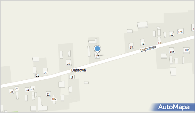 Dąbrowa, Dąbrowa, 17, mapa Dąbrowa