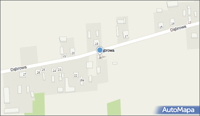 Dąbrowa, Dąbrowa, 18, mapa Dąbrowa