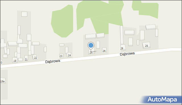 Dąbrowa, Dąbrowa, 25, mapa Dąbrowa