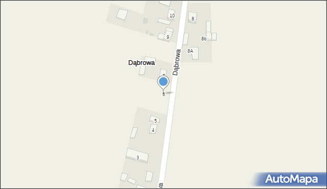 Dąbrowa, Dąbrowa, 6, mapa Dąbrowa