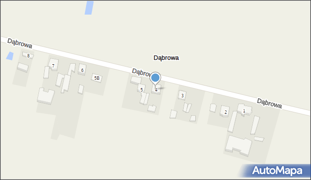 Dąbrowa, Dąbrowa, 4, mapa Dąbrowa