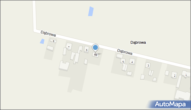 Dąbrowa, Dąbrowa, 5B, mapa Dąbrowa