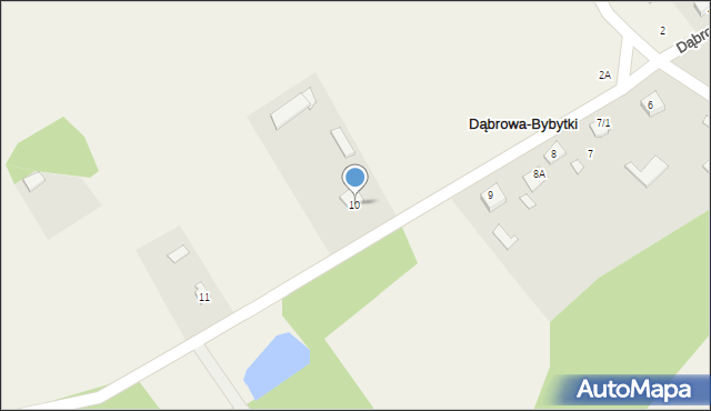 Dąbrowa-Bybytki, Dąbrowa-Bybytki, 10, mapa Dąbrowa-Bybytki