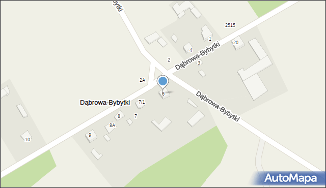 Dąbrowa-Bybytki, Dąbrowa-Bybytki, 6, mapa Dąbrowa-Bybytki