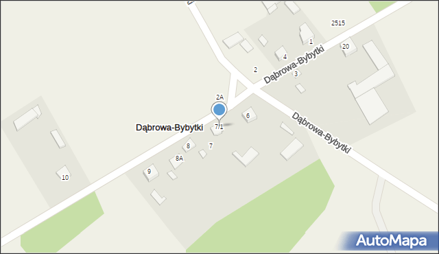 Dąbrowa-Bybytki, Dąbrowa-Bybytki, 7/1, mapa Dąbrowa-Bybytki