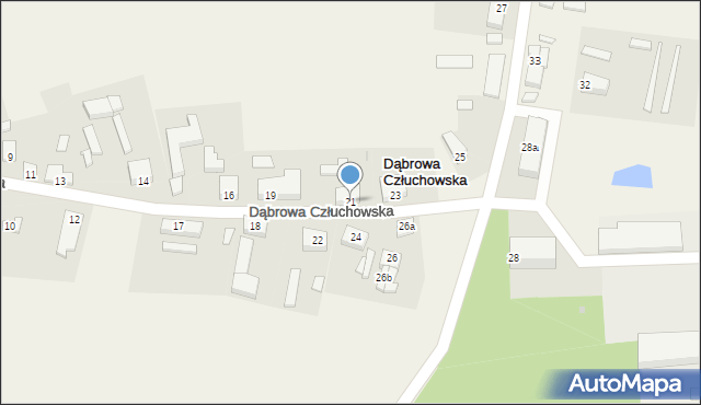 Dąbrowa Człuchowska, Dąbrowa Człuchowska, 21, mapa Dąbrowa Człuchowska