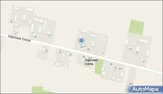 Dąbrowa Dolna, Dąbrowa Dolna, 24, mapa Dąbrowa Dolna