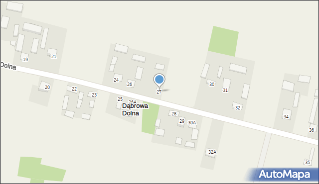 Dąbrowa Dolna, Dąbrowa Dolna, 27, mapa Dąbrowa Dolna