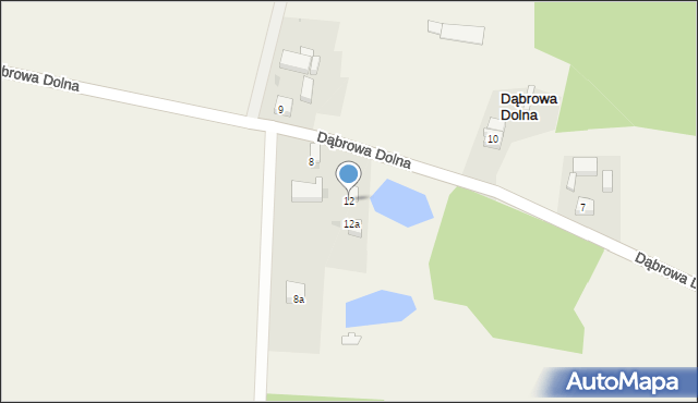 Dąbrowa Dolna, Dąbrowa Dolna, 12, mapa Dąbrowa Dolna