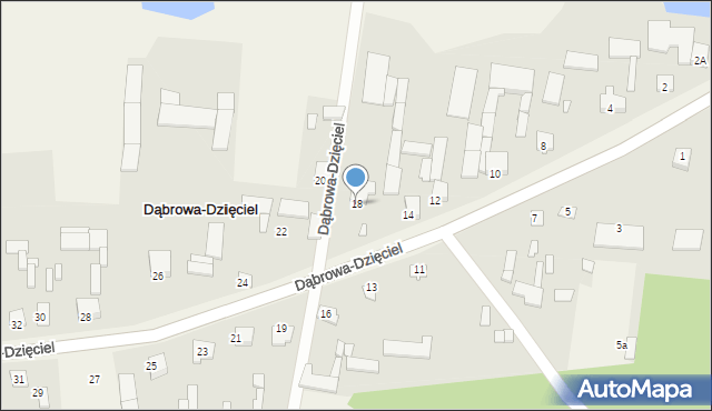Dąbrowa-Dzięciel, Dąbrowa-Dzięciel, 18, mapa Dąbrowa-Dzięciel