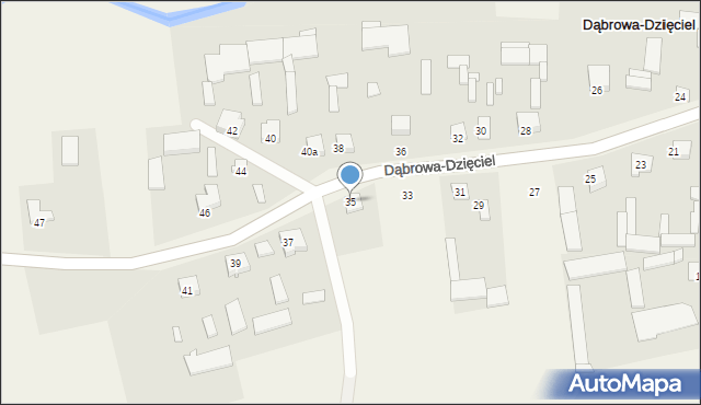 Dąbrowa-Dzięciel, Dąbrowa-Dzięciel, 35, mapa Dąbrowa-Dzięciel