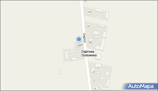 Dąbrowa Godowska, Dąbrowa Godowska, 12A, mapa Dąbrowa Godowska