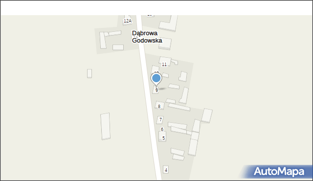 Dąbrowa Godowska, Dąbrowa Godowska, 9, mapa Dąbrowa Godowska