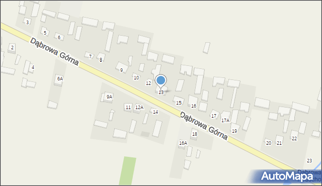 Dąbrowa Górna, Dąbrowa Górna, 13, mapa Dąbrowa Górna