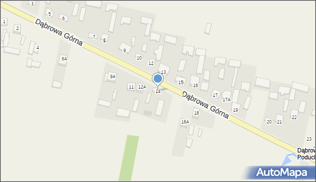 Dąbrowa Górna, Dąbrowa Górna, 14, mapa Dąbrowa Górna