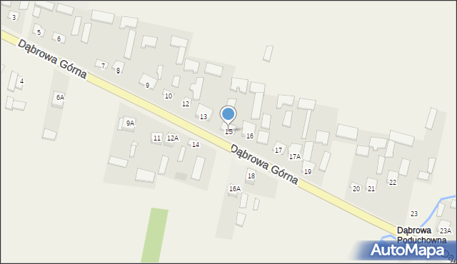 Dąbrowa Górna, Dąbrowa Górna, 15, mapa Dąbrowa Górna