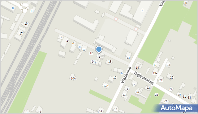 Dąbrowa Górnicza, Dąbrowskiej Marii, 14, mapa Dąbrowa Górnicza