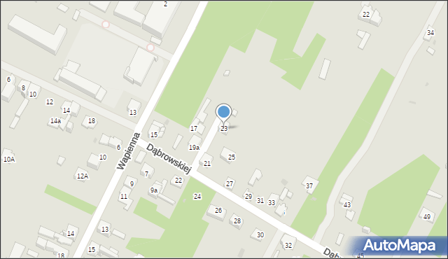 Dąbrowa Górnicza, Dąbrowskiej Marii, 23, mapa Dąbrowa Górnicza
