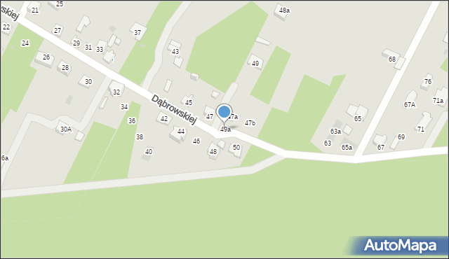 Dąbrowa Górnicza, Dąbrowskiej Marii, 49a, mapa Dąbrowa Górnicza