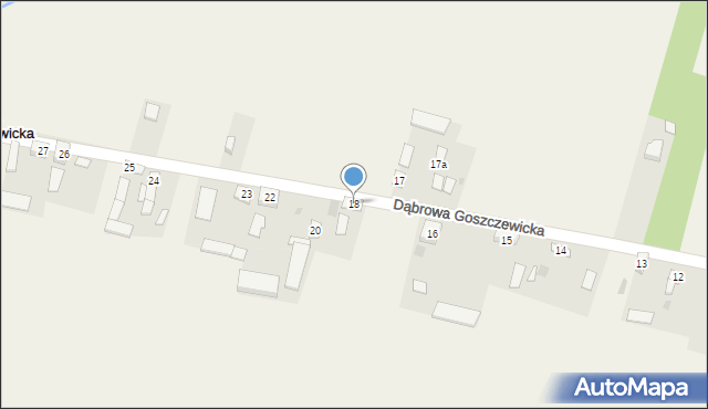 Dąbrowa Goszczewicka, Dąbrowa Goszczewicka, 18, mapa Dąbrowa Goszczewicka