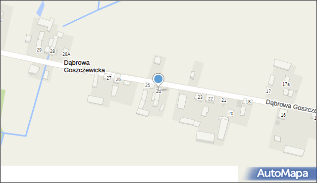 Dąbrowa Goszczewicka, Dąbrowa Goszczewicka, 24, mapa Dąbrowa Goszczewicka
