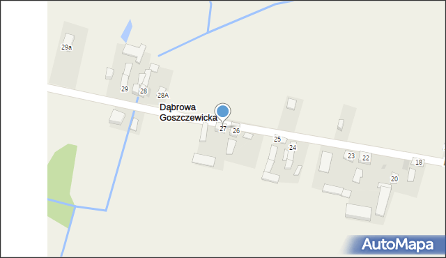 Dąbrowa Goszczewicka, Dąbrowa Goszczewicka, 27, mapa Dąbrowa Goszczewicka