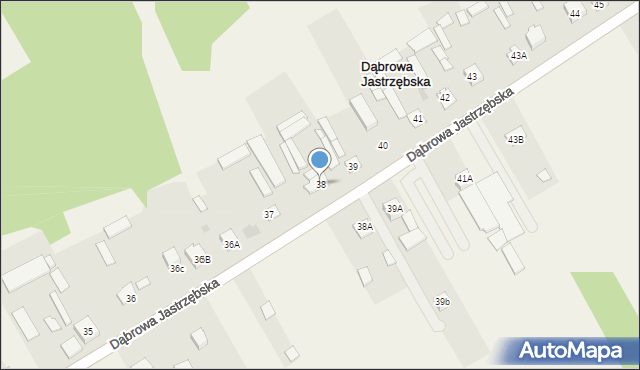 Dąbrowa Jastrzębska, Dąbrowa Jastrzębska, 38, mapa Dąbrowa Jastrzębska