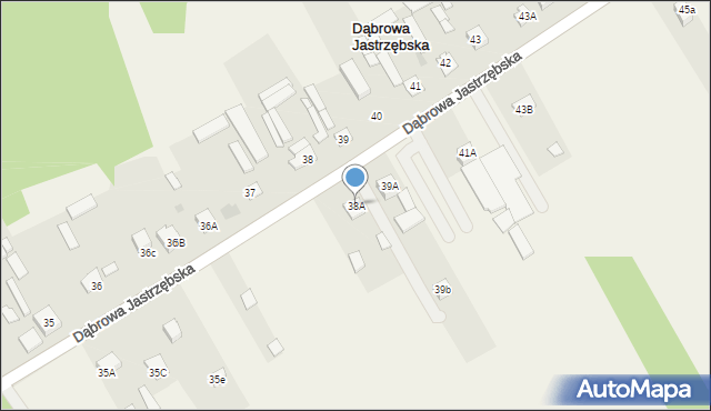 Dąbrowa Jastrzębska, Dąbrowa Jastrzębska, 38A, mapa Dąbrowa Jastrzębska