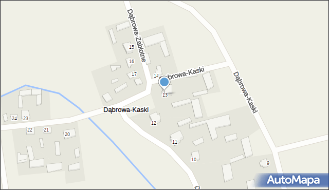 Dąbrowa-Kaski, Dąbrowa-Kaski, 13, mapa Dąbrowa-Kaski