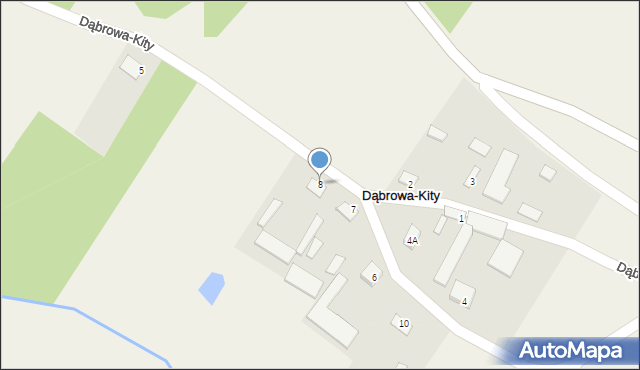 Dąbrowa-Kity, Dąbrowa-Kity, 8, mapa Dąbrowa-Kity