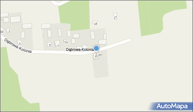 Dąbrowa-Kolonia, Dąbrowa-Kolonia, 11, mapa Dąbrowa-Kolonia