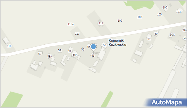 Dąbrowa Kozłowska, Dąbrowa Kozłowska, 54, mapa Dąbrowa Kozłowska