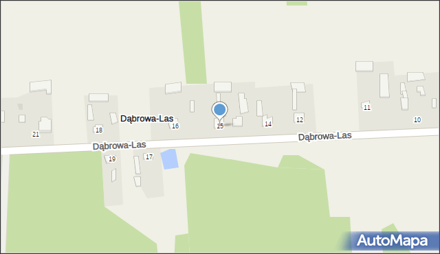 Dąbrowa-Las, Dąbrowa-Las, 15, mapa Dąbrowa-Las