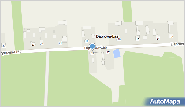 Dąbrowa-Las, Dąbrowa-Las, 19, mapa Dąbrowa-Las