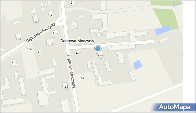 Dąbrowa-Moczydły, Dąbrowa-Moczydły, 13, mapa Dąbrowa-Moczydły