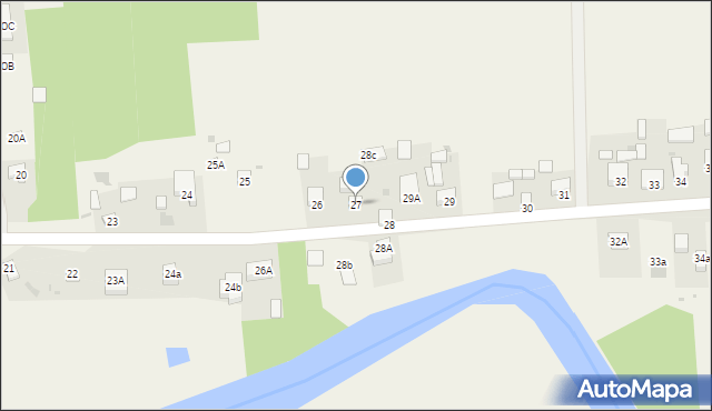 Dąbrowa nad Czarną, Dąbrowa nad Czarną, 27, mapa Dąbrowa nad Czarną