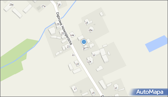Dąbrowa Nowogardzka, Dąbrowa Nowogardzka, 14, mapa Dąbrowa Nowogardzka