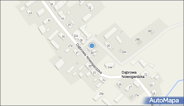 Dąbrowa Nowogardzka, Dąbrowa Nowogardzka, 24, mapa Dąbrowa Nowogardzka