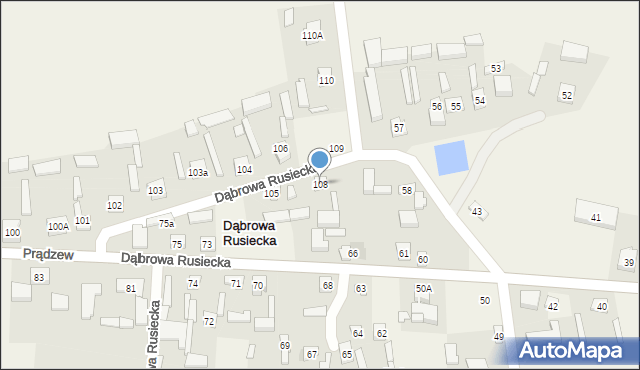 Dąbrowa Rusiecka, Dąbrowa Rusiecka, 108, mapa Dąbrowa Rusiecka
