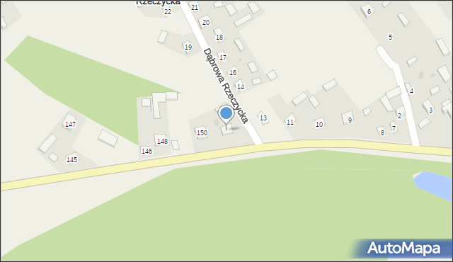 Dąbrowa Rzeczycka, Dąbrowa Rzeczycka, 14, mapa Dąbrowa Rzeczycka