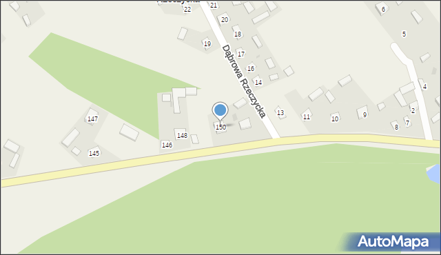 Dąbrowa Rzeczycka, Dąbrowa Rzeczycka, 150, mapa Dąbrowa Rzeczycka
