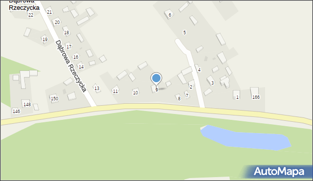 Dąbrowa Rzeczycka, Dąbrowa Rzeczycka, 9, mapa Dąbrowa Rzeczycka