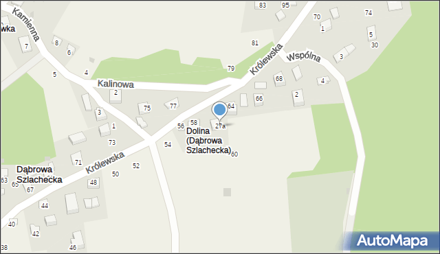 Dąbrowa Szlachecka, Dąbrowa Szlachecka, 27a, mapa Dąbrowa Szlachecka