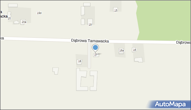 Dąbrowa Tarnawacka, Dąbrowa Tarnawacka, 17, mapa Dąbrowa Tarnawacka