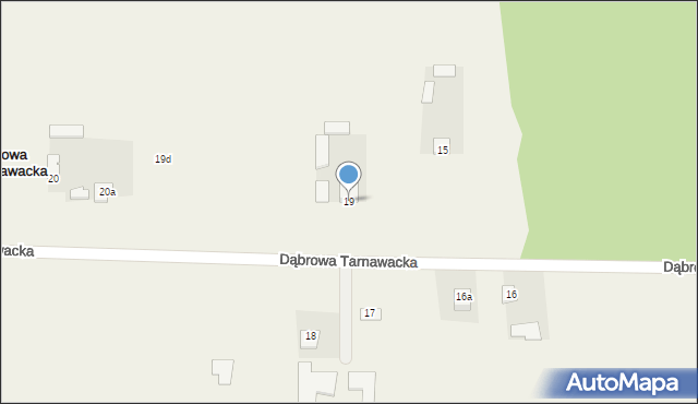 Dąbrowa Tarnawacka, Dąbrowa Tarnawacka, 19, mapa Dąbrowa Tarnawacka