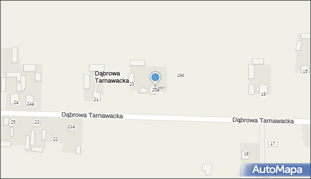 Dąbrowa Tarnawacka, Dąbrowa Tarnawacka, 20a, mapa Dąbrowa Tarnawacka