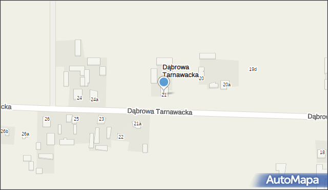 Dąbrowa Tarnawacka, Dąbrowa Tarnawacka, 21, mapa Dąbrowa Tarnawacka