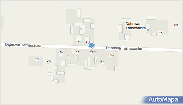 Dąbrowa Tarnawacka, Dąbrowa Tarnawacka, 23, mapa Dąbrowa Tarnawacka