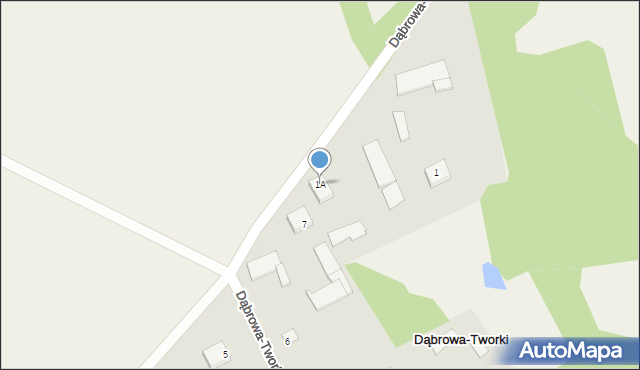 Dąbrowa-Tworki, Dąbrowa-Tworki, 1A, mapa Dąbrowa-Tworki