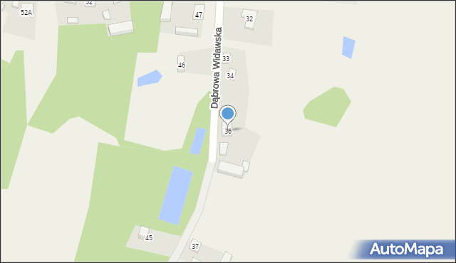 Dąbrowa Widawska, Dąbrowa Widawska, 36, mapa Dąbrowa Widawska